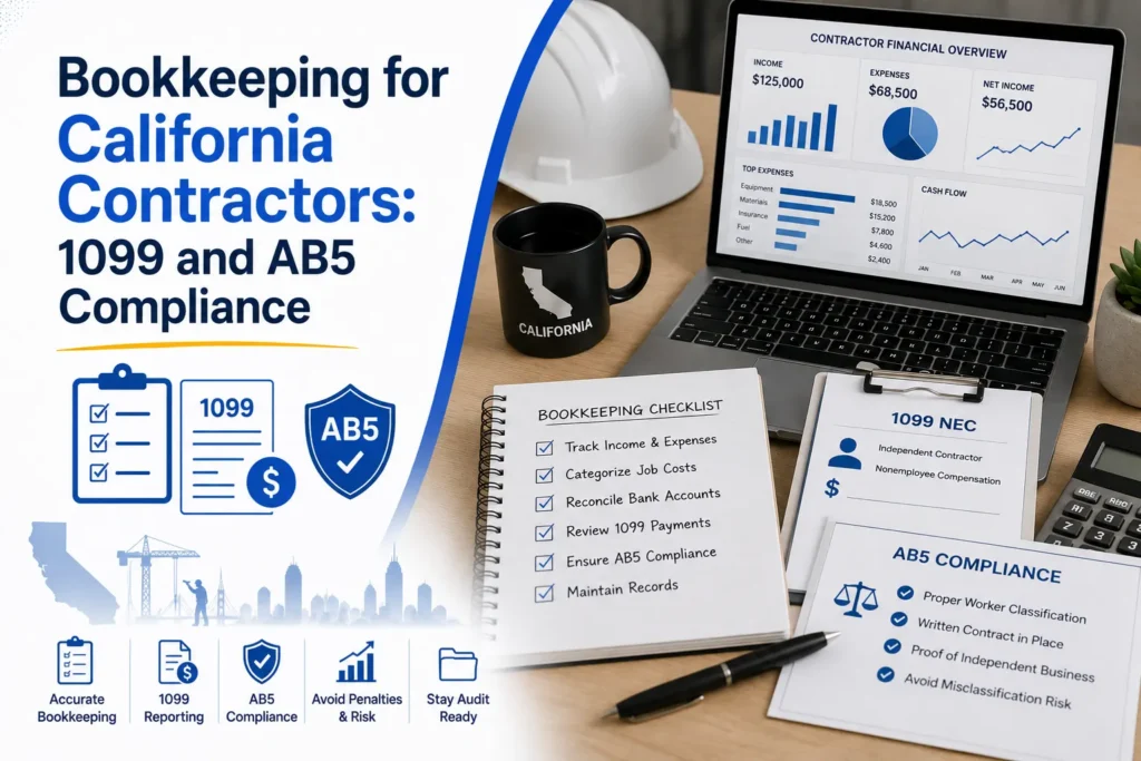 bookkeeping for contractors California AB5